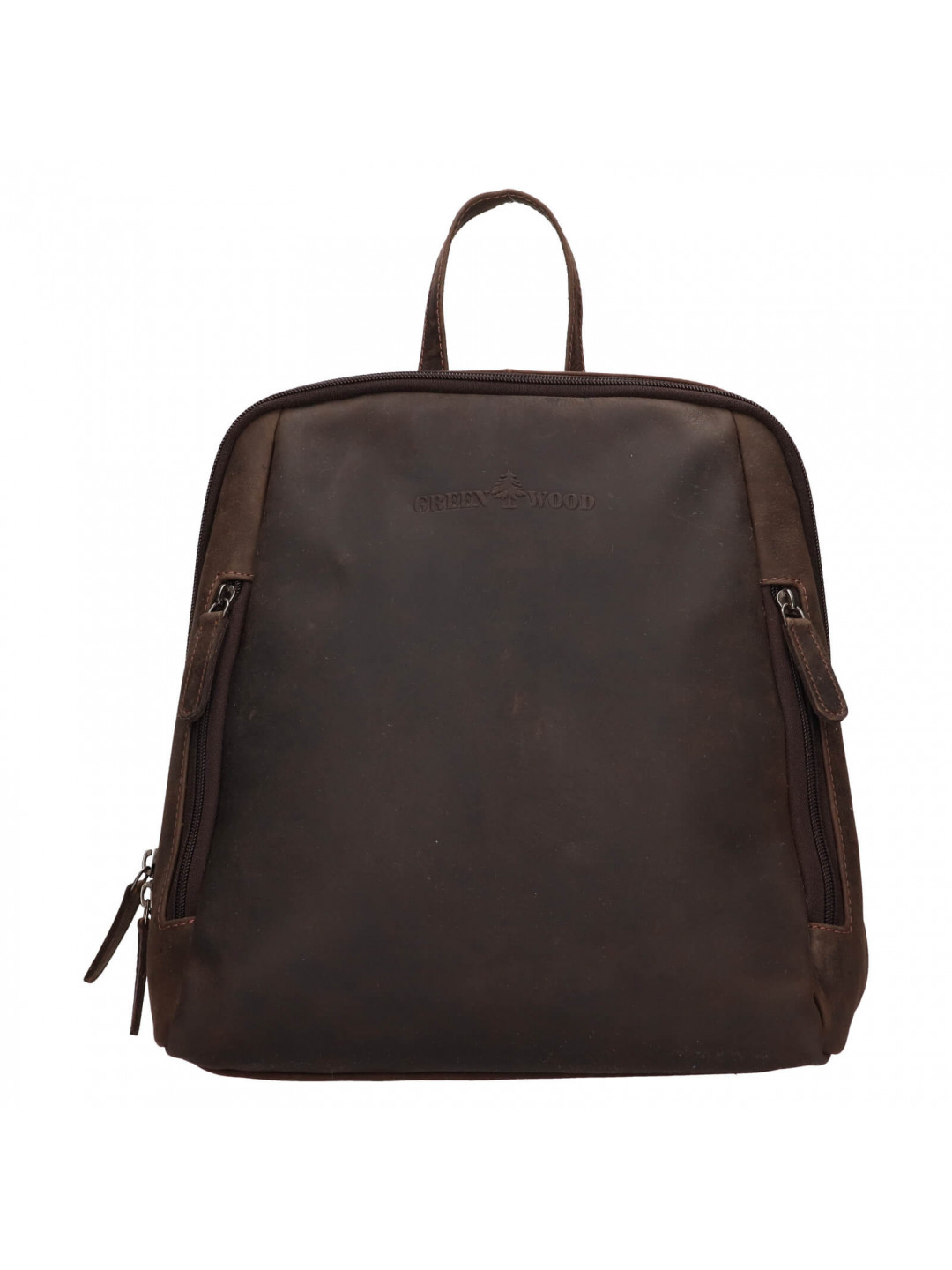 Kožený batoh Greenwood Liam – tmavě hnědá